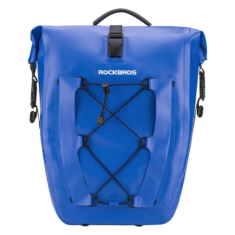 25L Waterproof Bicycle Rear Rack Bag - Travel Cycling Panniers for Tail Seat Storage