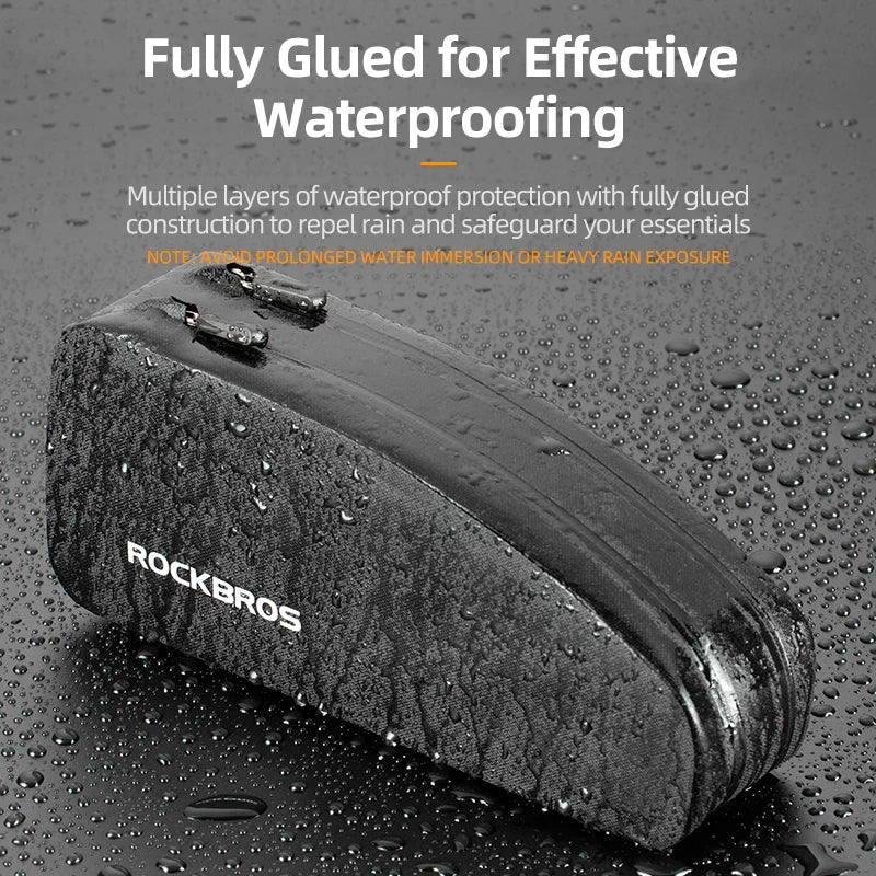 Large Capacity Waterproof Hard Shell Bicycle Frame Bag for MTB and Road Bikes