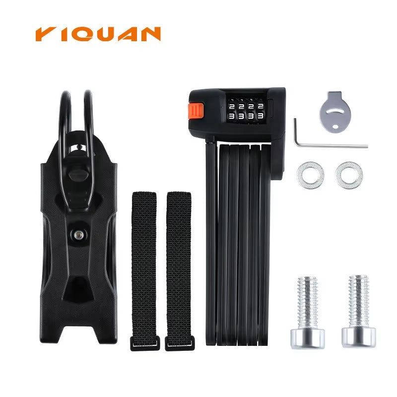 Foldable Bicycle Lock - Anti-Theft Security Chain for MTB, Road, Scooters, and Electric Bikes