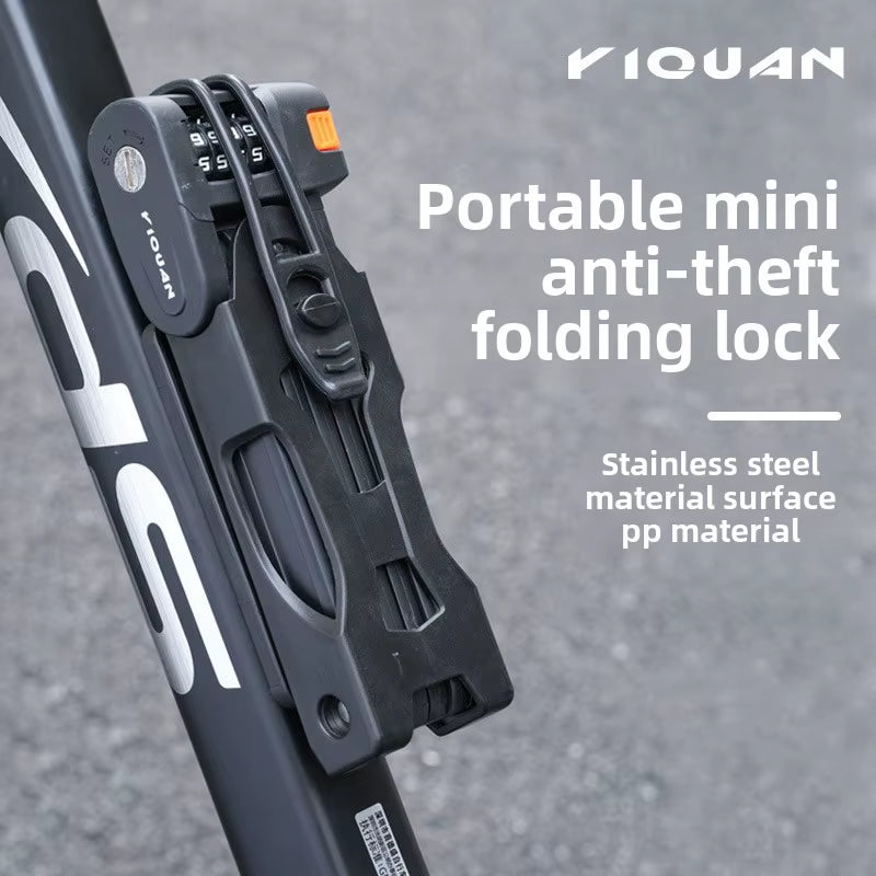 Foldable Bicycle Lock - Anti-Theft Security Chain for MTB, Road, Scooters, and Electric Bikes