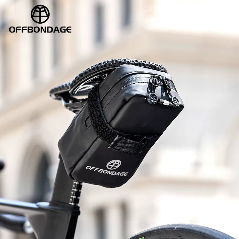 OFFBONDAGE Waterproof Bicycle Saddle Bag - Rear Seat Storage for MTB and Road Bikes