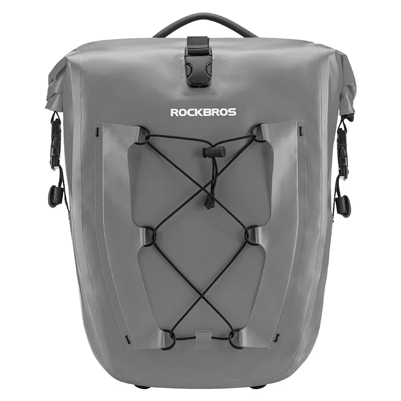 25L Waterproof Bicycle Rear Rack Bag - Travel Cycling Panniers for Tail Seat Storage