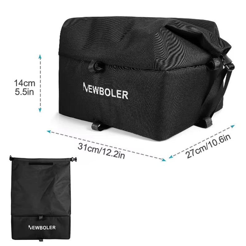 Large Capacity Rear Bicycle Cargo Rack Bag for E-Bikes and Outdoor Travel Shopping