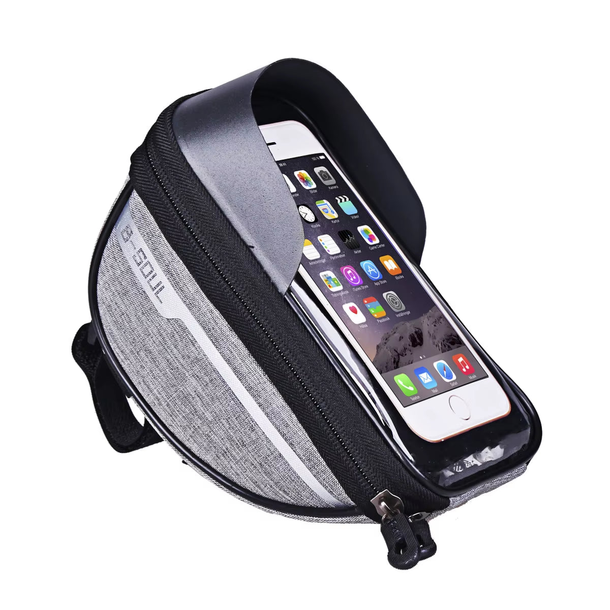 1L Bicycle Frame Top Tube Bag with Touch Screen Phone Holder - MTB Handlebar Cycling Accessory