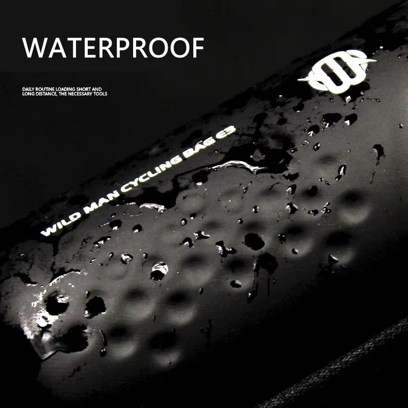 WILD MAN Rainproof Road Bicycle Bag with Integrated Mesh Compartment for MTB Tools and Accessories