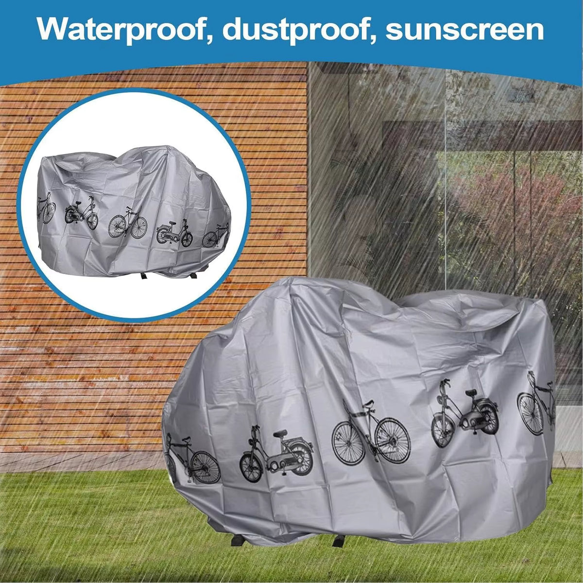 Waterproof Bicycle Cover with Sun Protection and Rain Resistance for Electric Vehicles