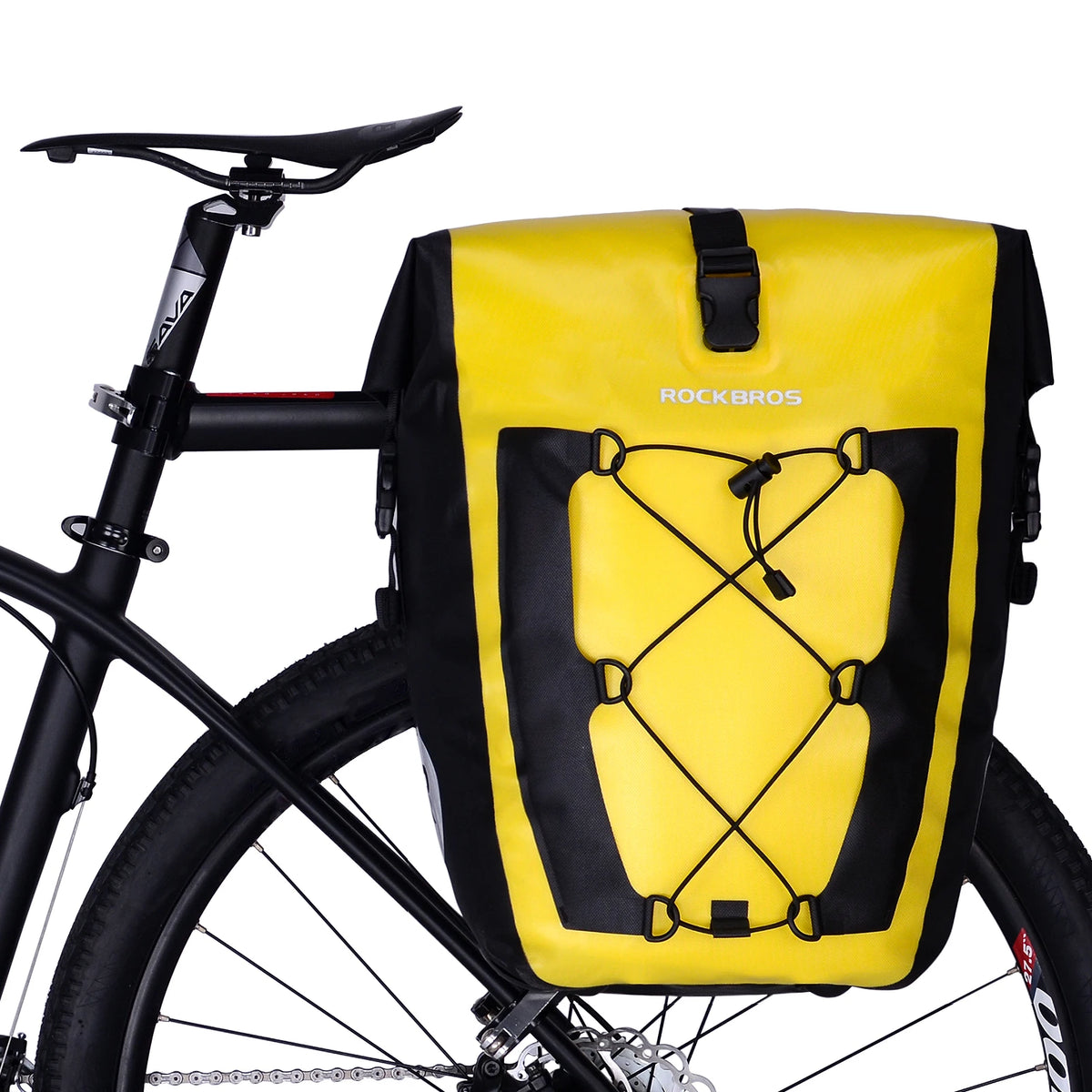 25L Waterproof Bicycle Rear Rack Bag - Travel Cycling Panniers for Tail Seat Storage