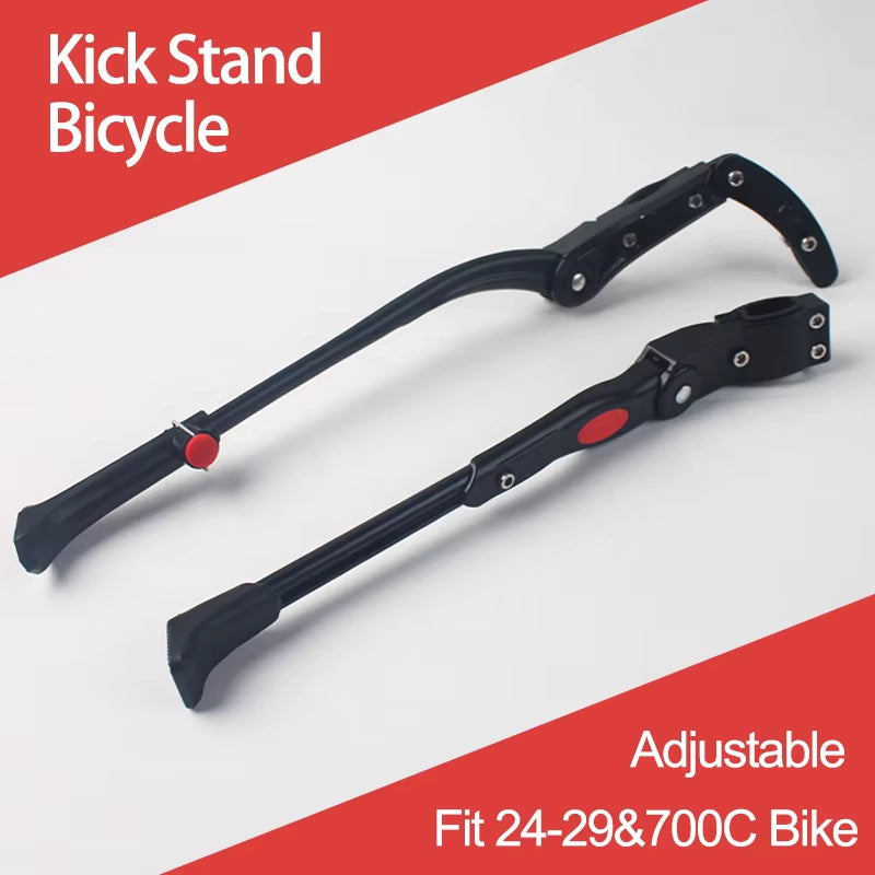 Adjustable Universal Bicycle Kickstand and Parking Rack for Road and Mountain Bikes