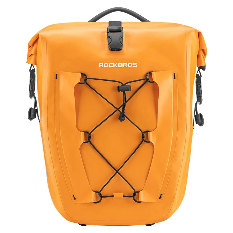 25L Waterproof Bicycle Rear Rack Bag - Travel Cycling Panniers for Tail Seat Storage