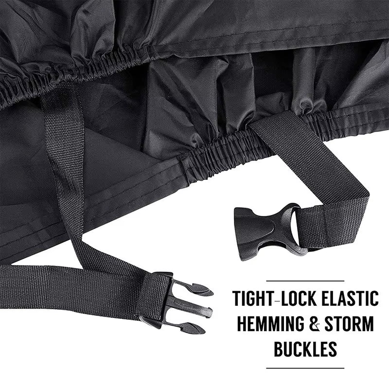 Waterproof Bicycle Cover with UV Protection - Outdoor Rain and Dust Shield in Sizes S/M/L/XL/XXL with Lock Hole