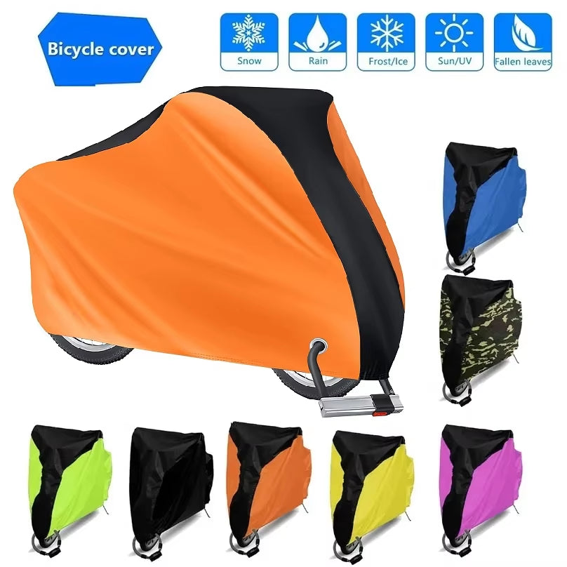 Waterproof Bicycle Cover with UV Protection - Outdoor Rain and Dust Shield in Sizes S/M/L/XL/XXL with Lock Hole