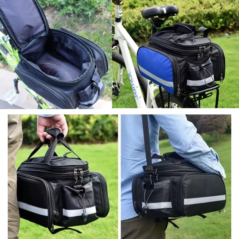 Large-Capacity 27L Waterproof Bicycle Rear Rack Bag for Outdoor Riding and Mountain Cycling