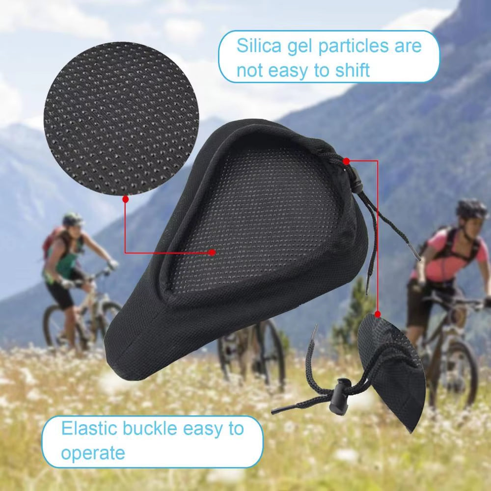 3D Sponge Soft Bicycle Saddle Cover - Breathable Silicone Cushion for Enhanced Comfort