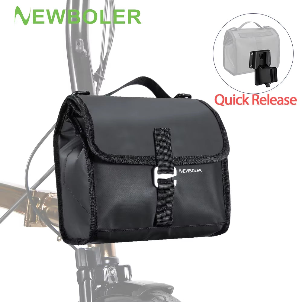 Insulated Waterproof Front Bag for Brompton Bicycles - Quick Release, 4-7L Capacity