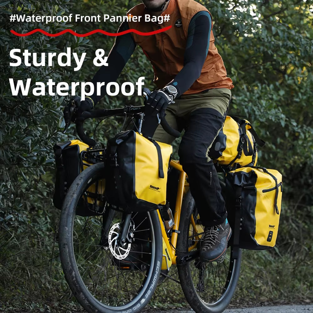 Waterproof Bicycle Side Pannier Bag - 20L/27L Quick Release for Rear Rack - Ideal for Bikepacking and Cycling - Single Unit Sale