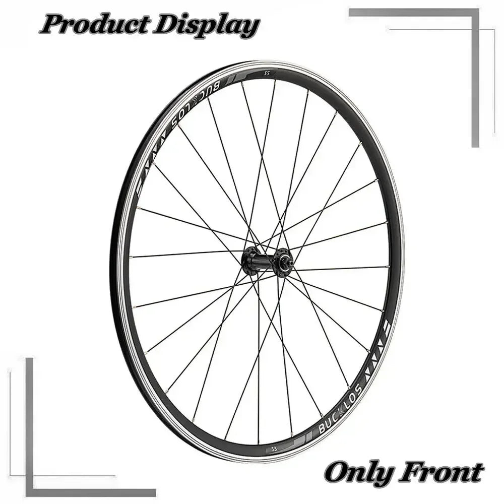 700C Aluminum Alloy Road Bike Wheelset with V-Brake, 9x100mm Front and 10x130mm Rear Compatibility
