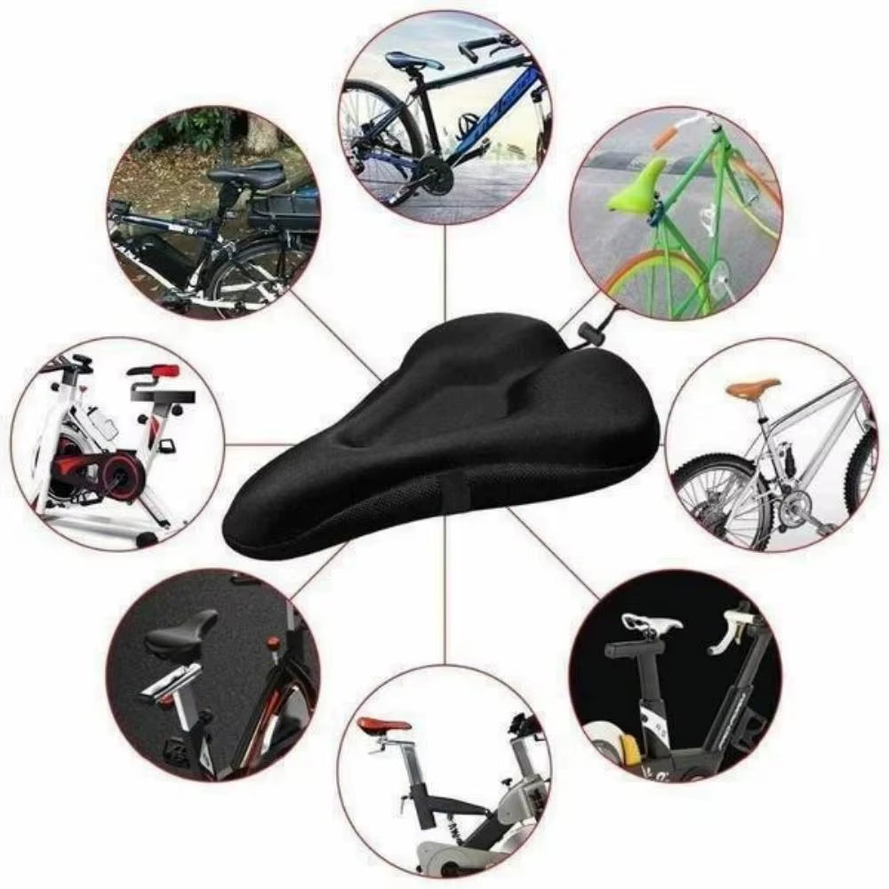 3D Sponge Soft Bicycle Saddle Cover - Breathable Silicone Cushion for Enhanced Comfort