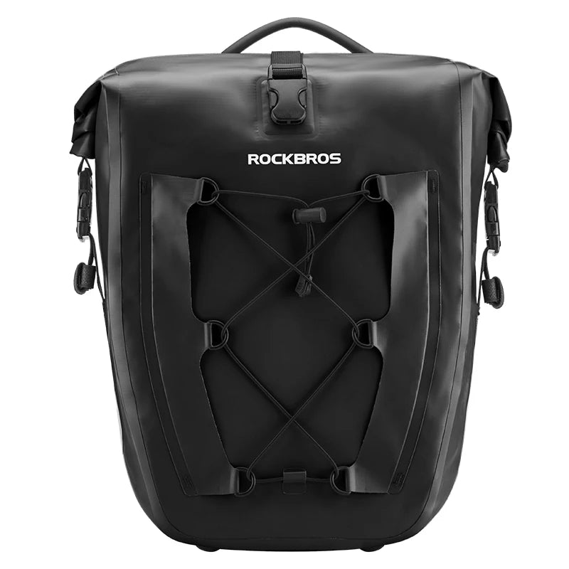 25L Waterproof Bicycle Rear Rack Bag - Travel Cycling Panniers for Tail Seat Storage