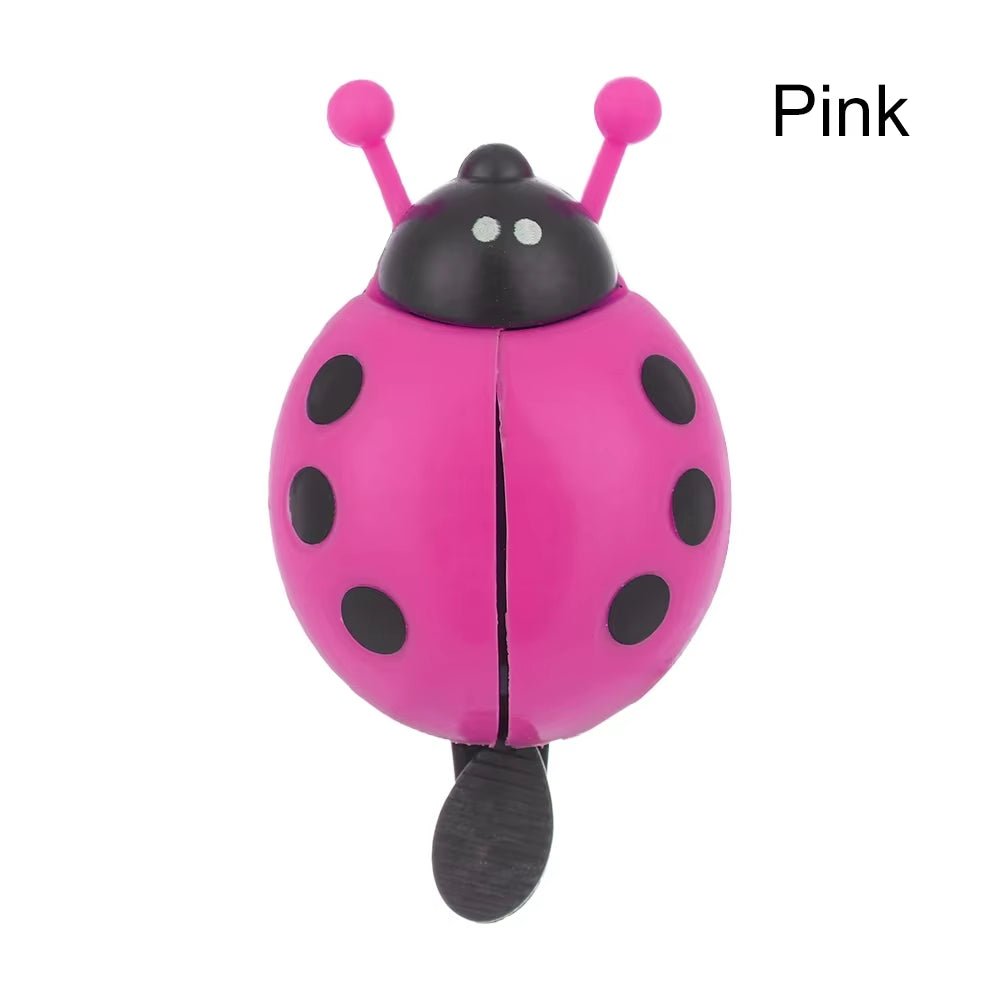 Children's Ladybug Bicycle Bell - Cute Handlebar Safety Horn for Boys and Girls - Durable Plastic Cycling Accessory